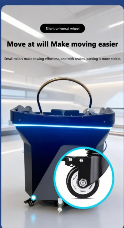Fauteuil de lavage portable à LED noir pour soins capillaires, lit de spa avec réservoir d'eau pour salons de beauté – Image 12