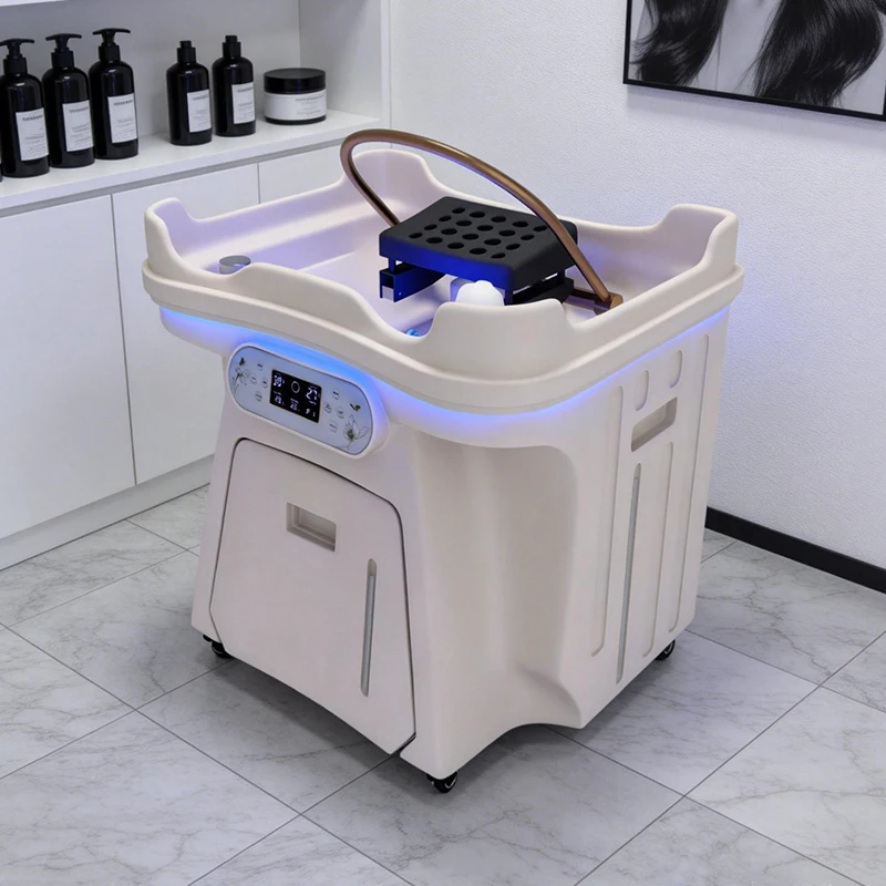 BAC HEAD SPA MIKU - Chaise de lavage de cheveux avec circulation d'eau pour spa capillaire, chaise de coiffure. Station de lavage de cheveux portable, petite et mobile, avec chaise pour thérapie mobile – Image 4