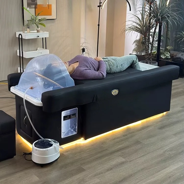 Salon tête Spa cheveux lavage lit pédicure Massage pieds Spa shampooing chaise en Stock – Image 2